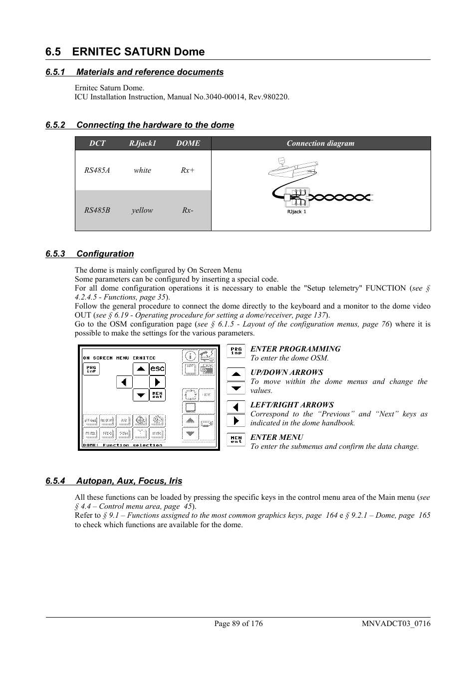 5 ernitec saturn dome | Videotec DCT User Manual | Page 91 / 182