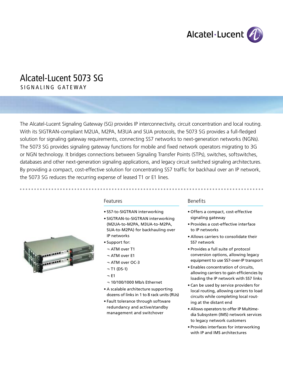 Alcatel-Lucent 5073 User Manual | 2 pages