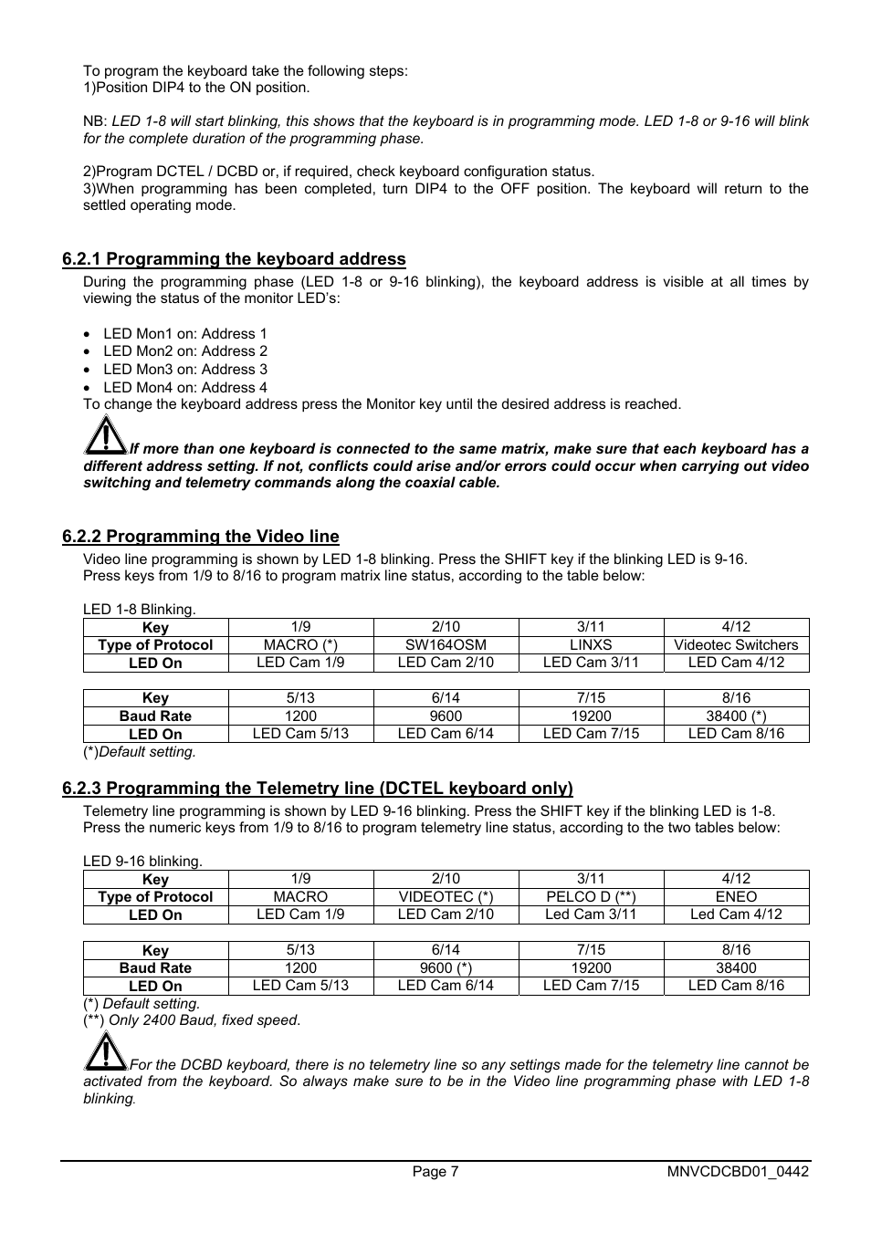 Videotec DCTEL User Manual | Page 31 / 86