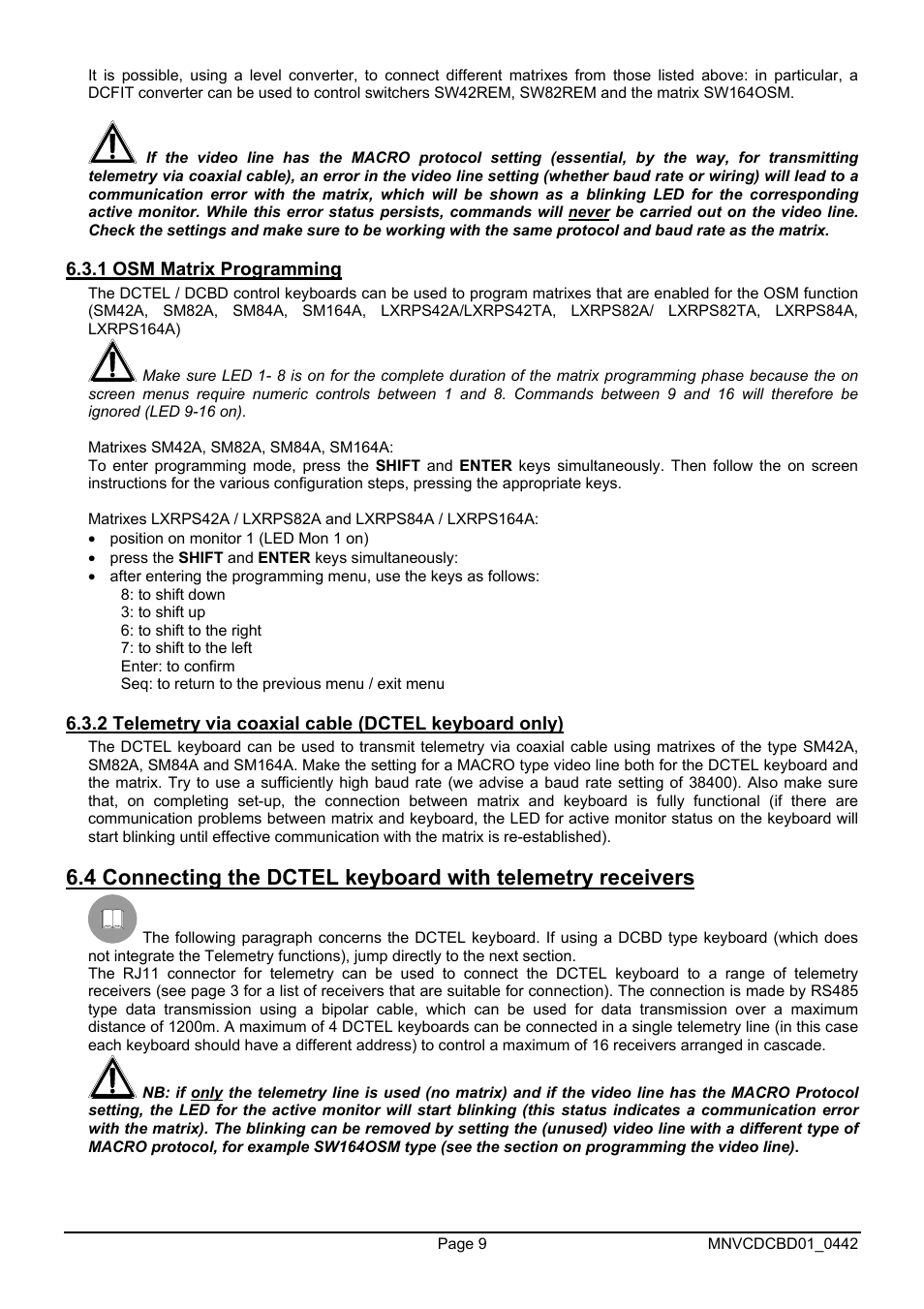 Videotec DCTEL User Manual | Page 33 / 86