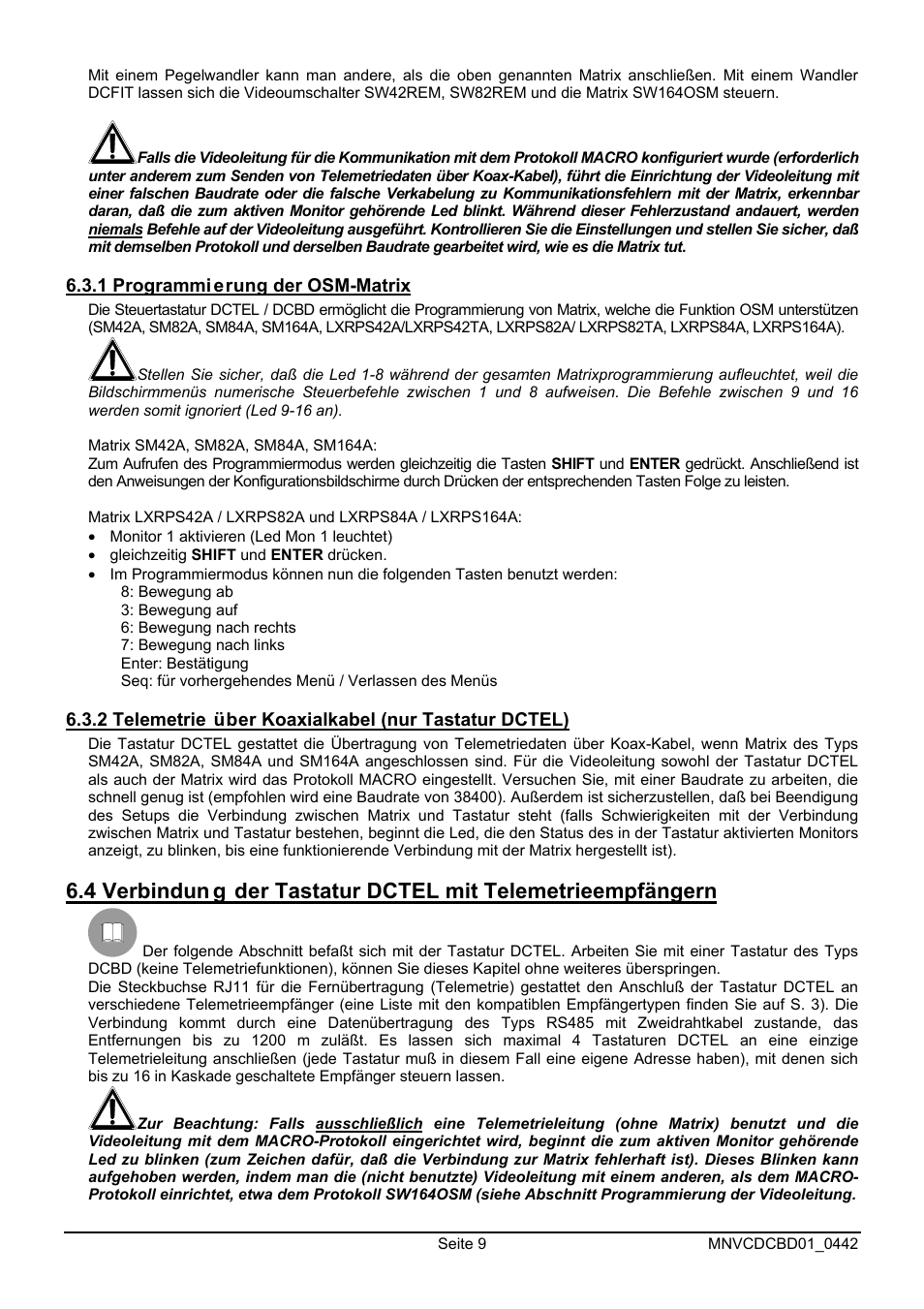 Videotec DCTEL User Manual | Page 73 / 86