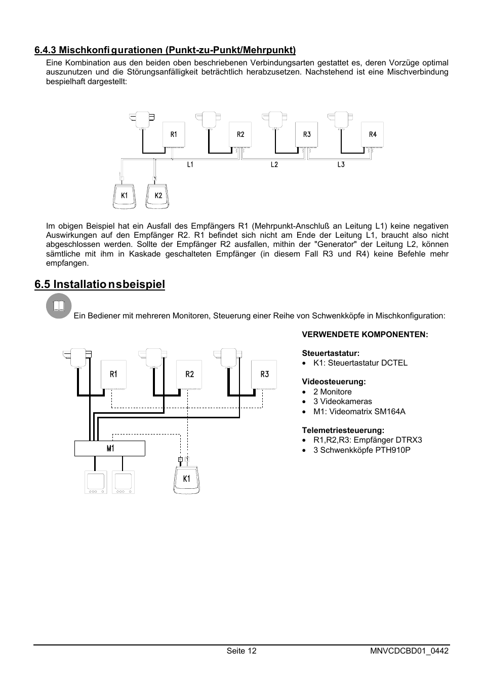 5 installatio nsbeispiel | Videotec DCTEL User Manual | Page 76 / 86