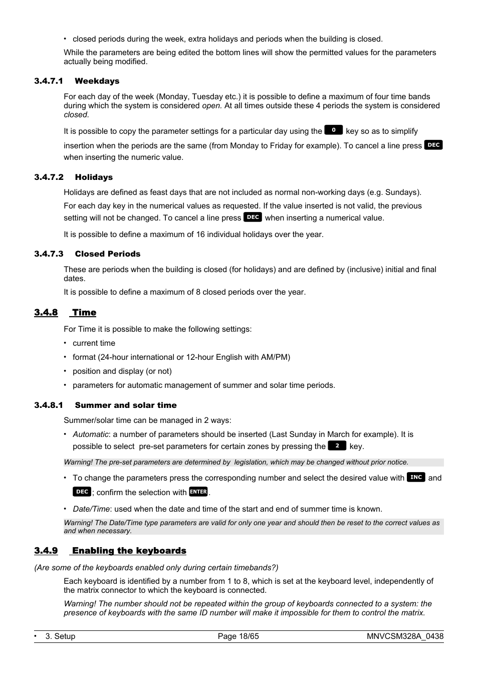 Videotec SM328B User Manual | Page 20 / 72