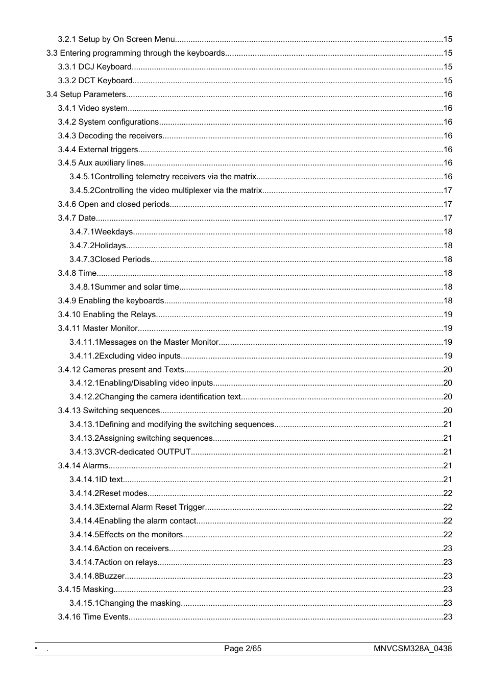 Videotec SM328B User Manual | Page 4 / 72