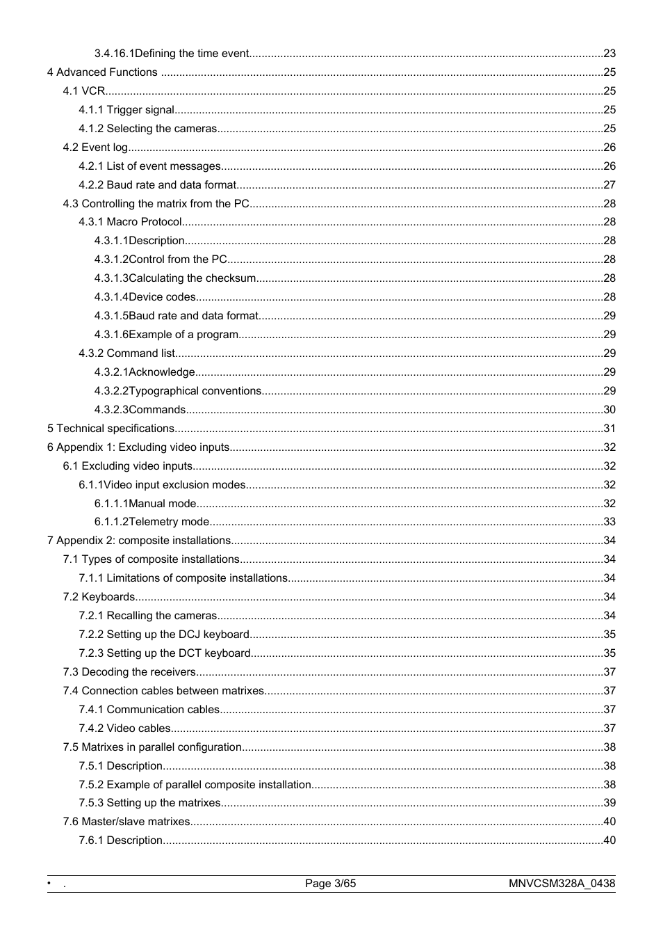 Videotec SM328B User Manual | Page 5 / 72