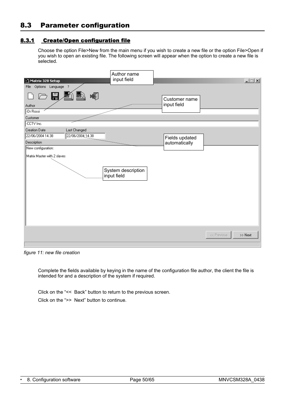 3 parameter configuration | Videotec SM328B User Manual | Page 52 / 72