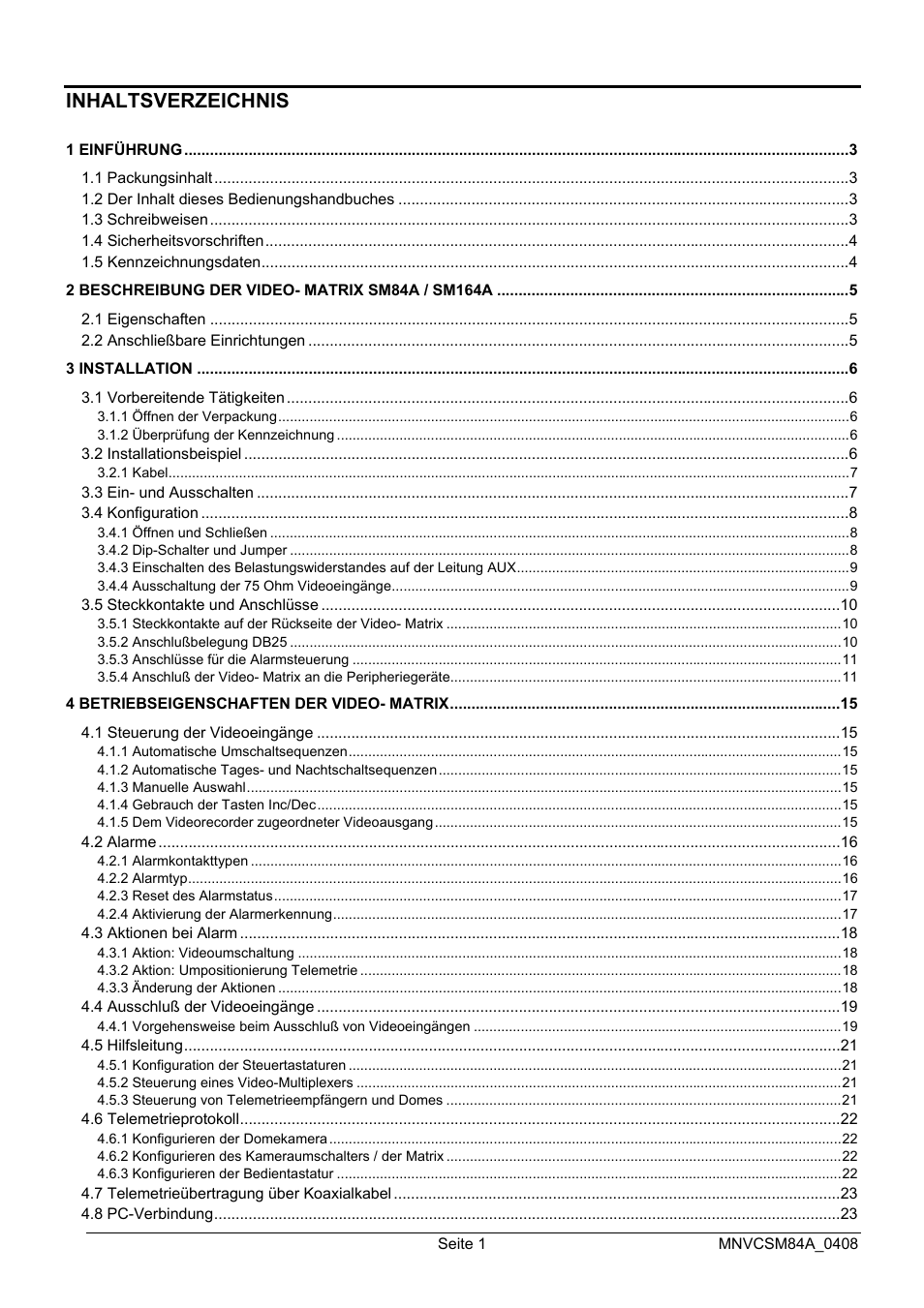 Videotec SM164B User Manual | Page 113 / 150