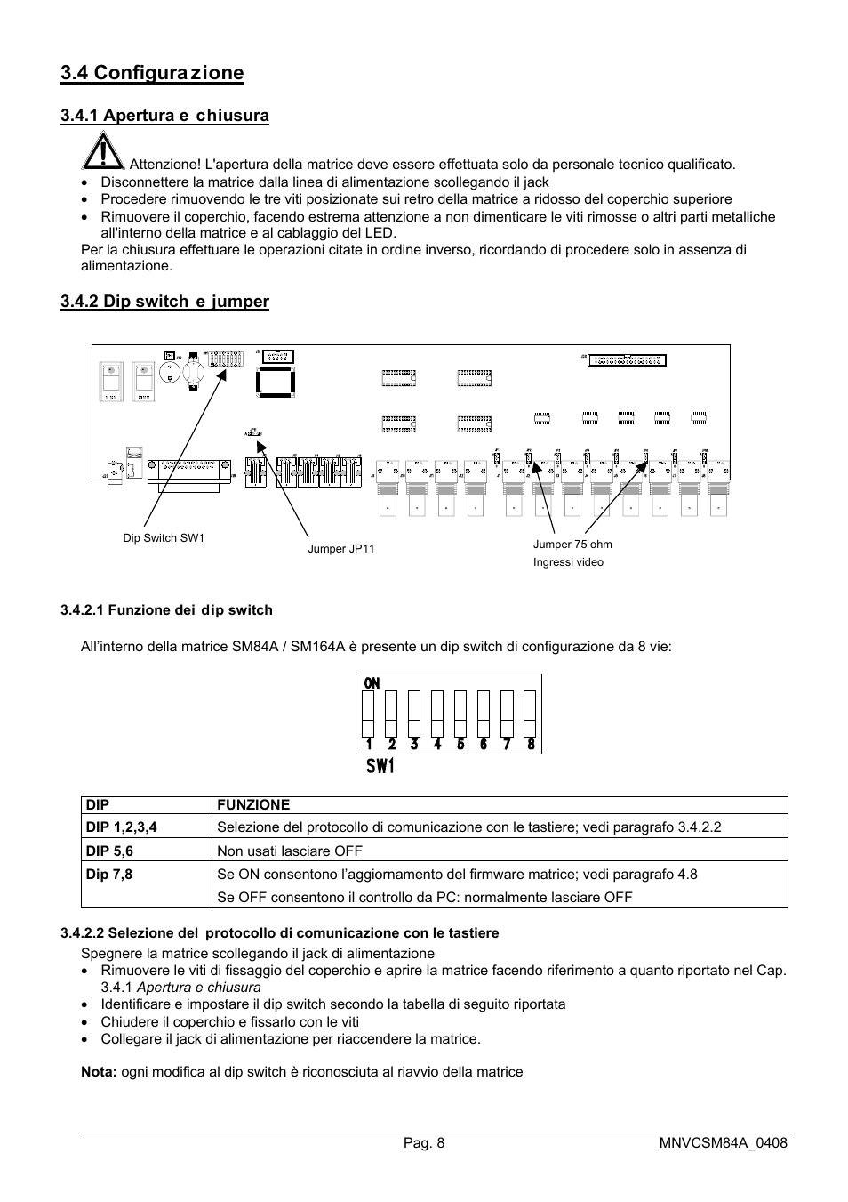 4 configura zione | Videotec SM164B User Manual | Page 12 / 150
