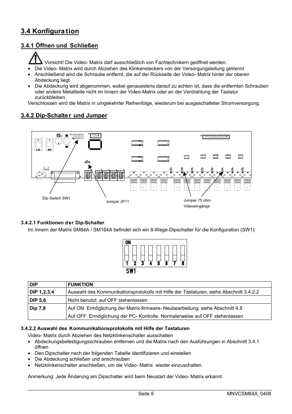 4 konfigura tion | Videotec SM164B User Manual | Page 120 / 150