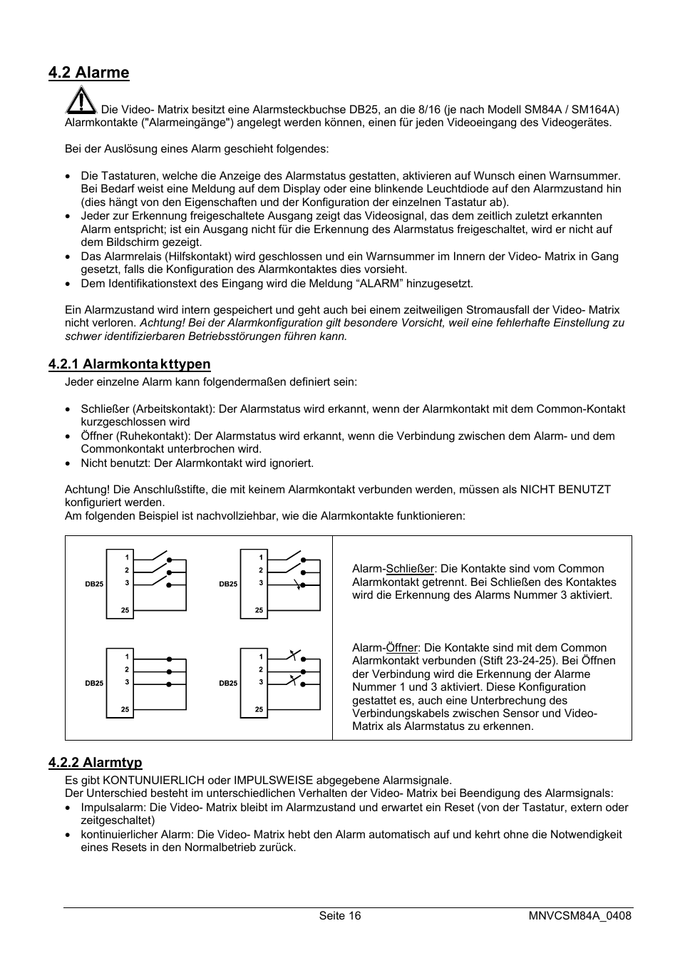 2 alarme | Videotec SM164B User Manual | Page 128 / 150