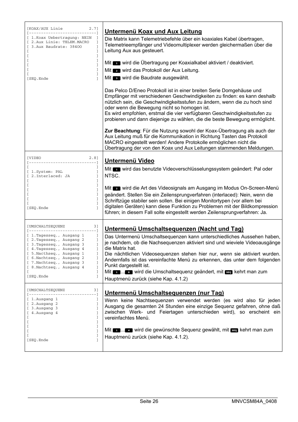 Videotec SM164B User Manual | Page 138 / 150