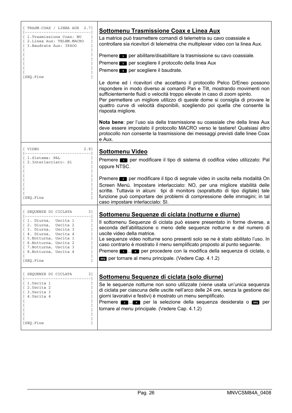 Videotec SM164B User Manual | Page 30 / 150