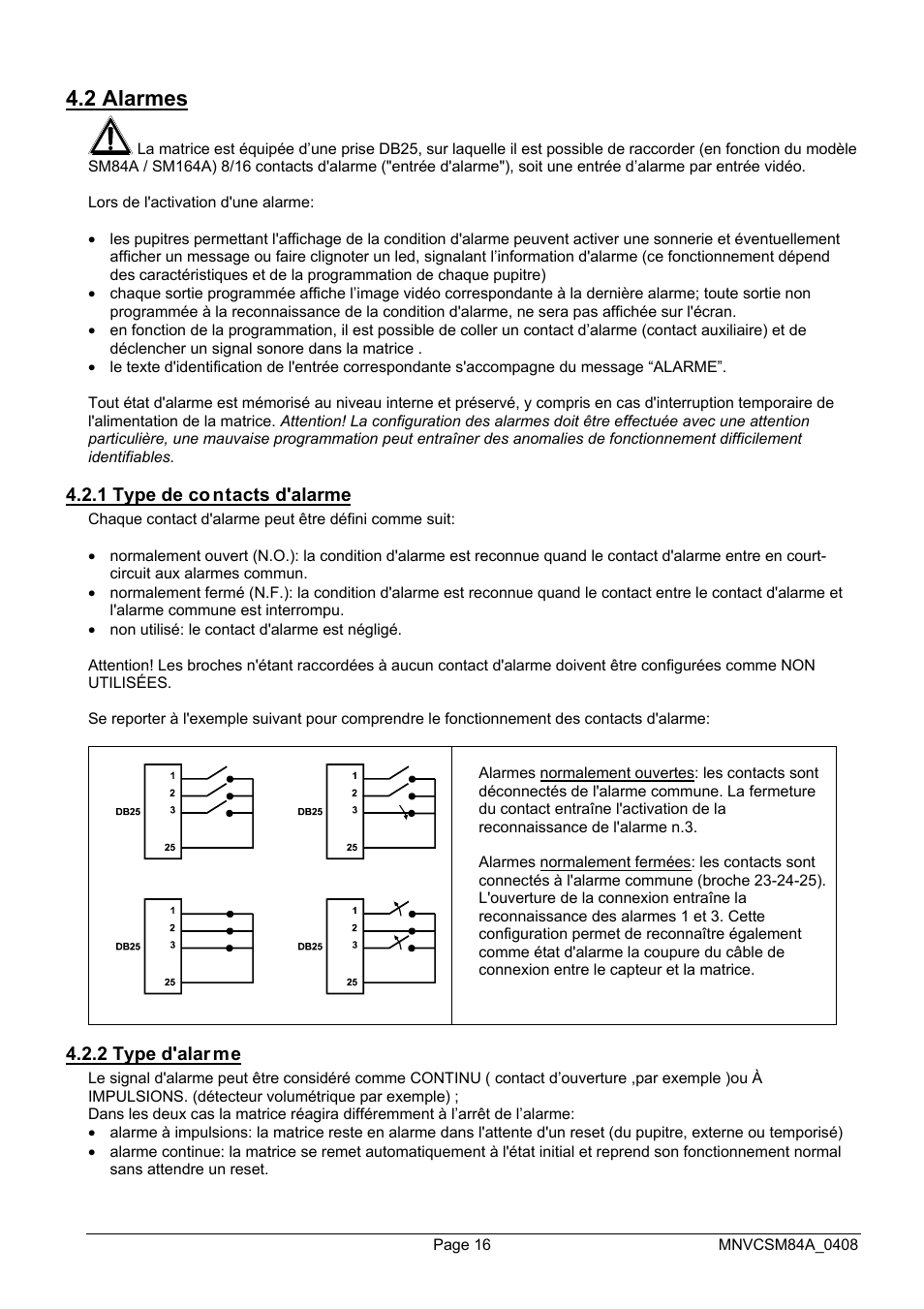 2 alarmes | Videotec SM164B User Manual | Page 92 / 150