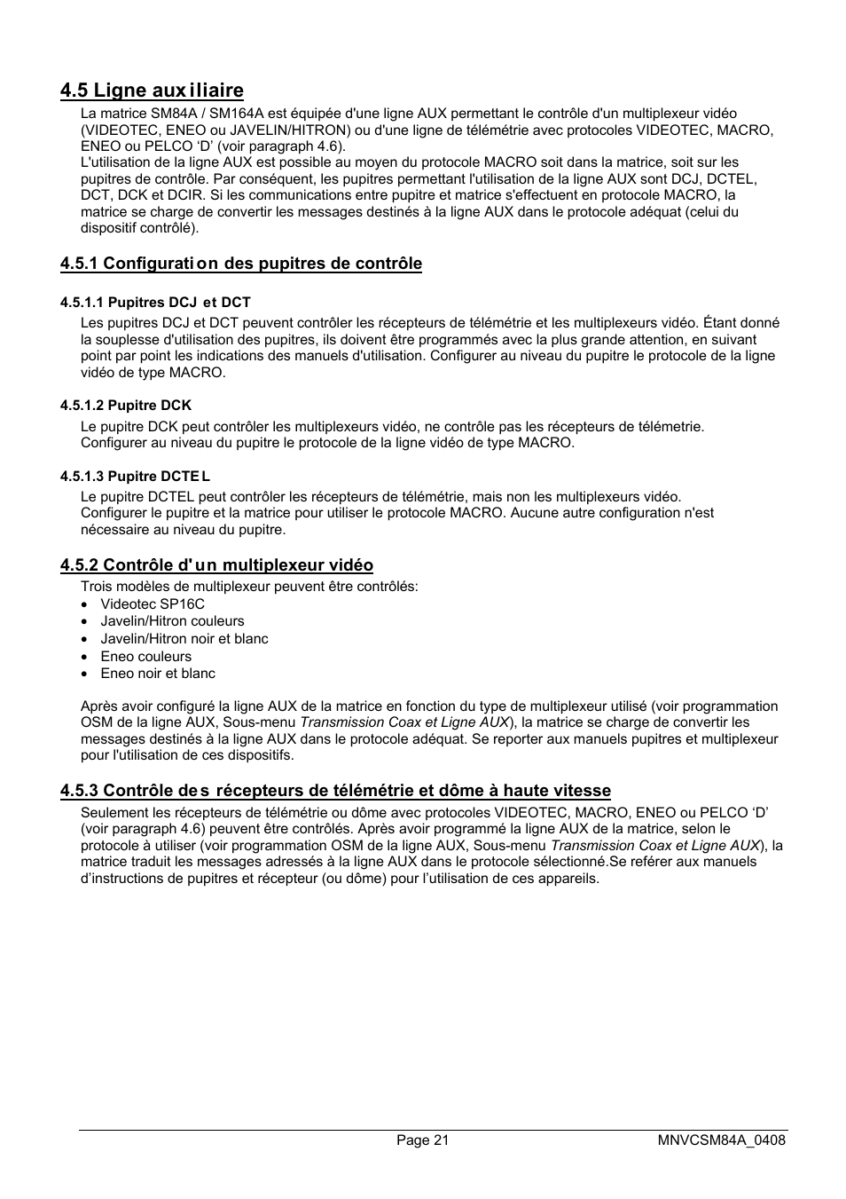 5 ligne aux iliaire | Videotec SM164B User Manual | Page 97 / 150