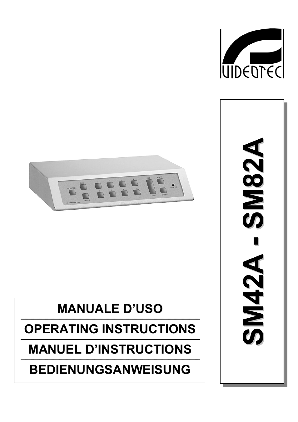 Videotec SM82A User Manual | 142 pages