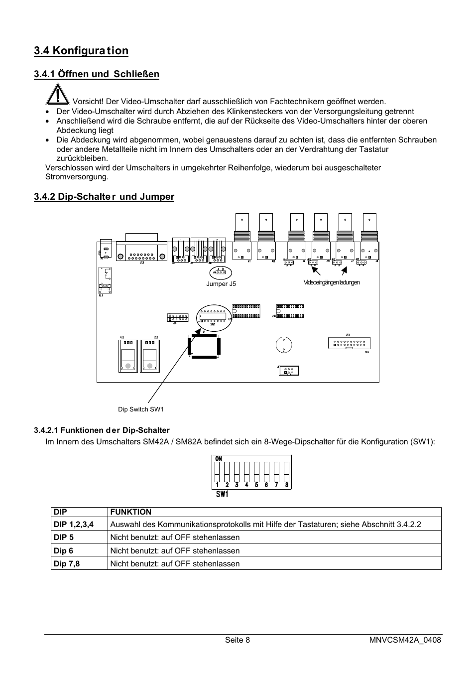 4 konfigura tion | Videotec SM82A User Manual | Page 114 / 142