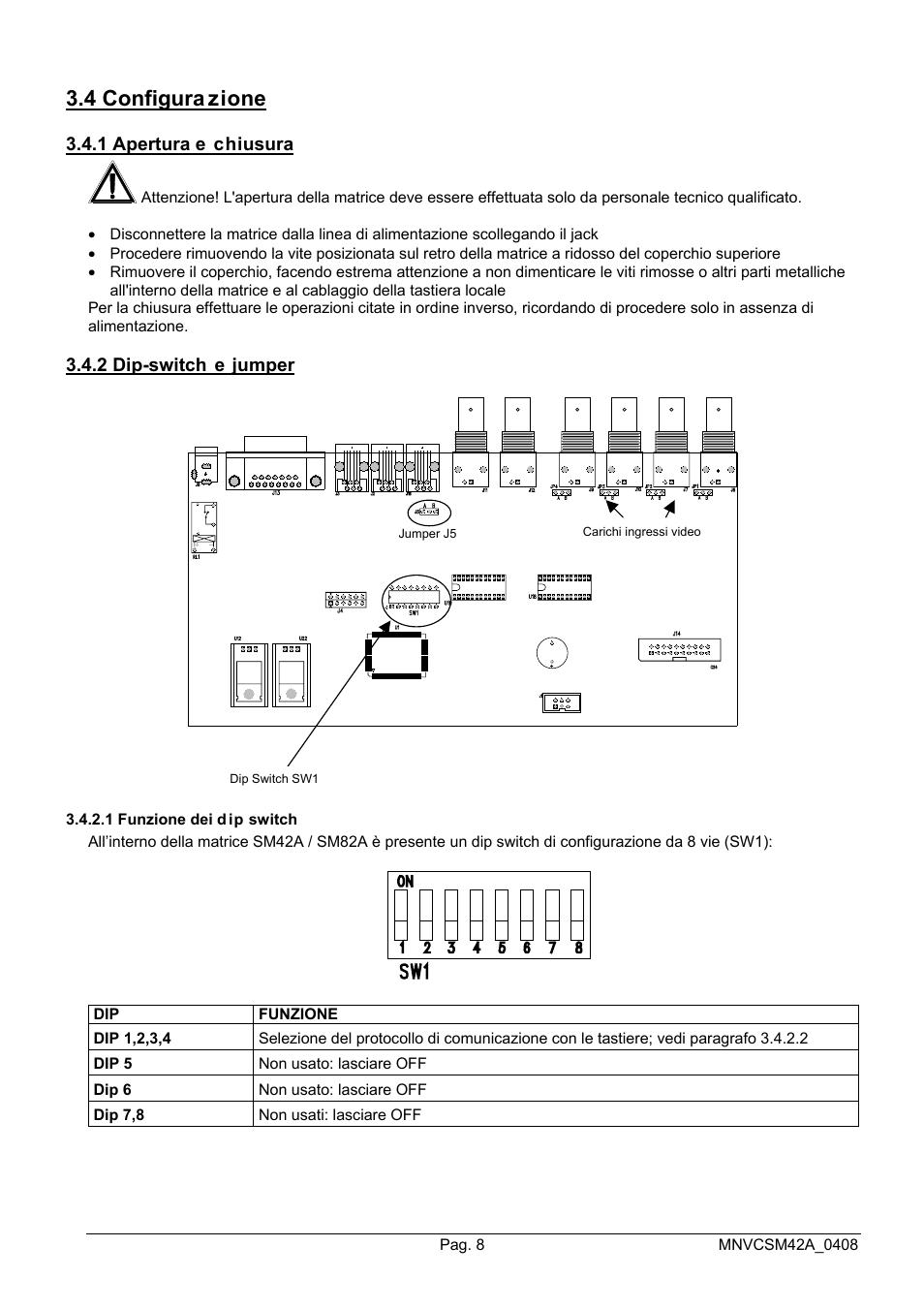 4 configura zione | Videotec SM82A User Manual | Page 12 / 142