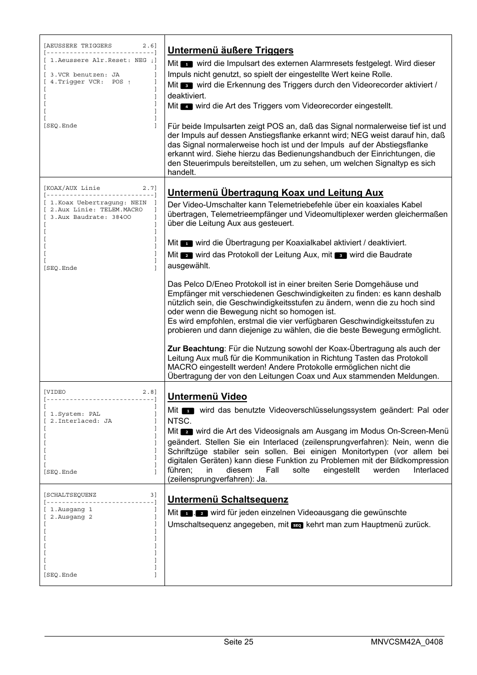 Videotec SM82A User Manual | Page 131 / 142