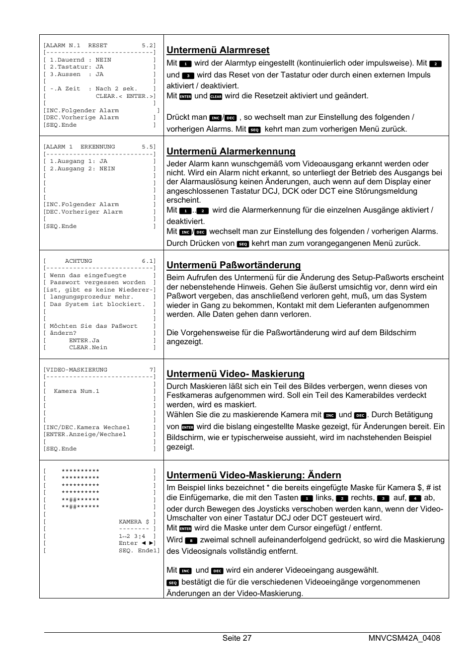 Videotec SM82A User Manual | Page 133 / 142