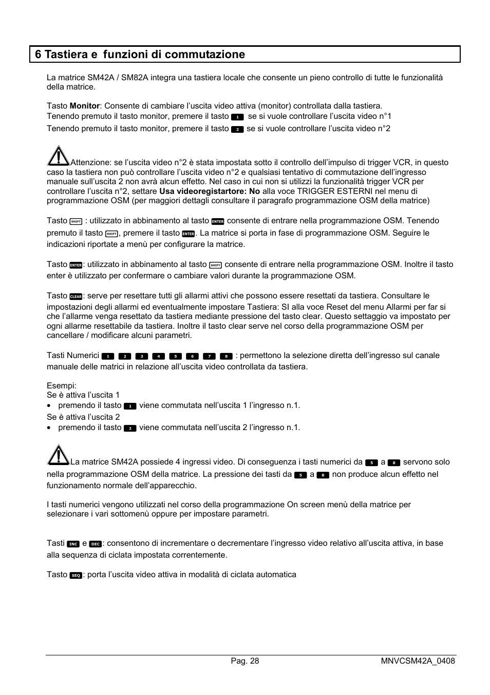 Videotec SM82A User Manual | Page 32 / 142