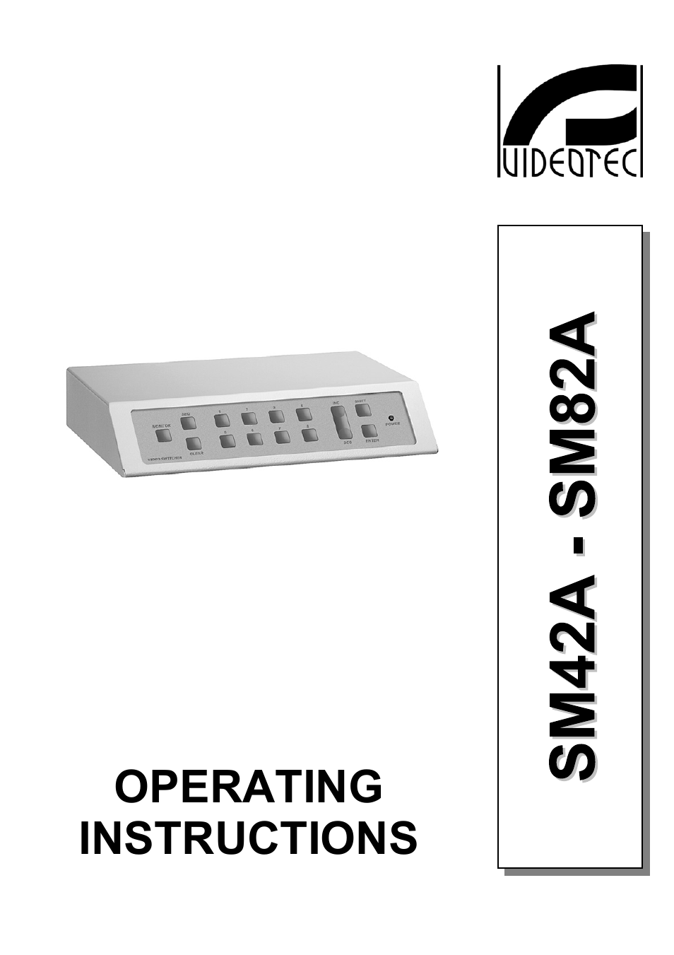 English | Videotec SM82A User Manual | Page 37 / 142