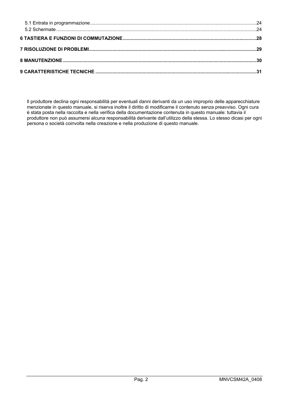 Videotec SM82A User Manual | Page 6 / 142