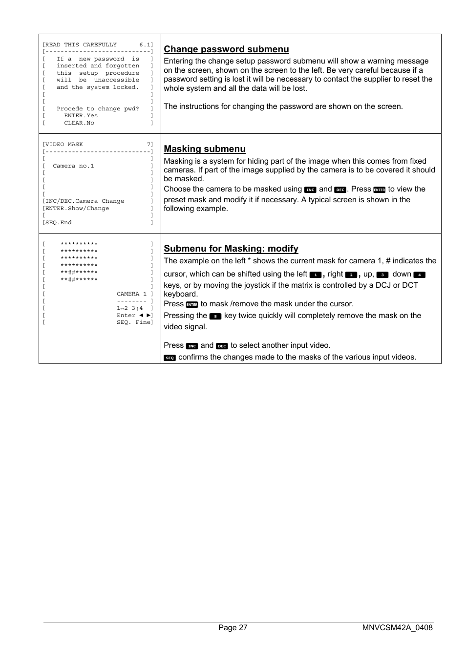 Videotec SM82A User Manual | Page 65 / 142