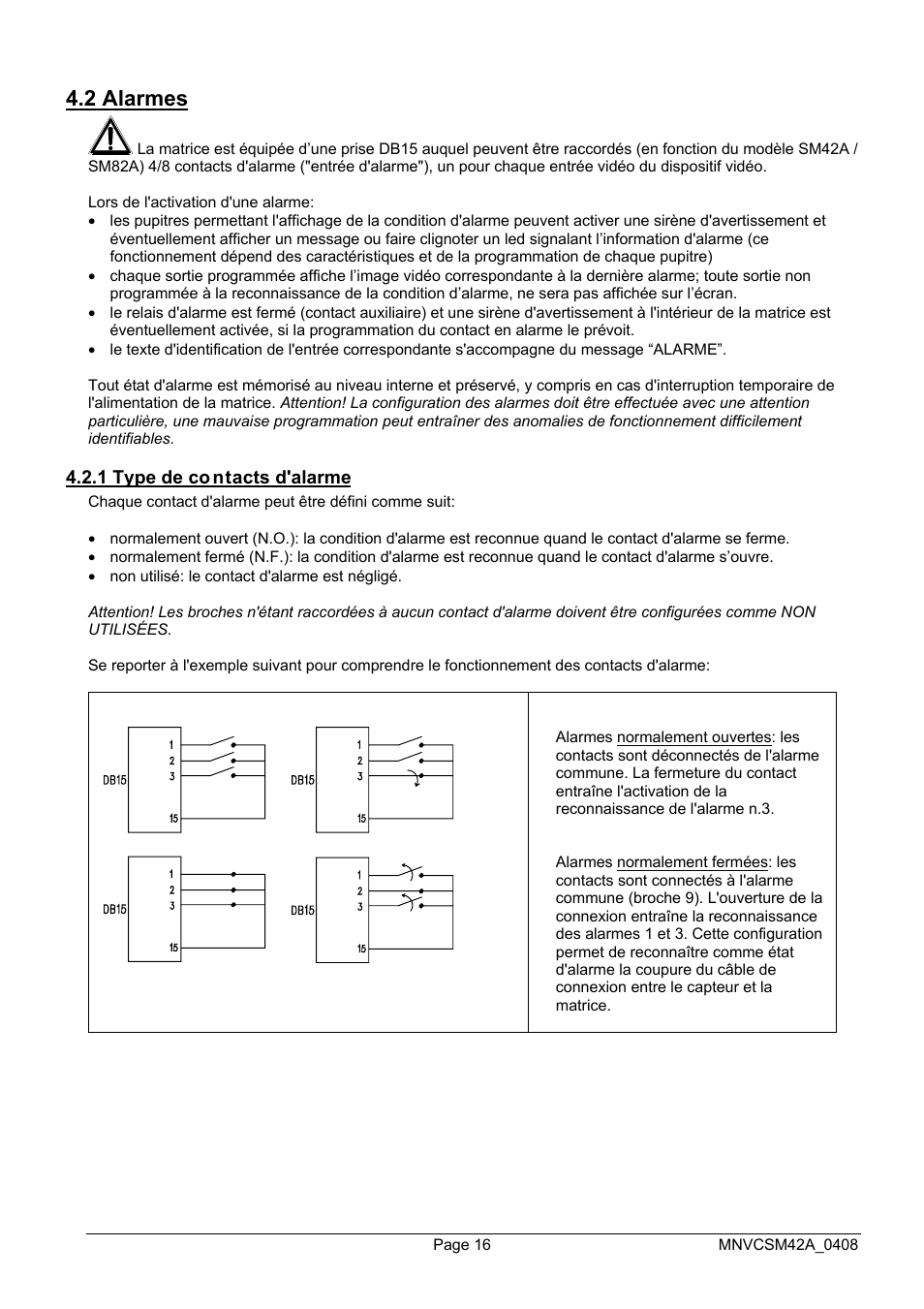 2 alarmes | Videotec SM82A User Manual | Page 88 / 142