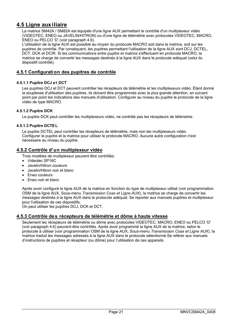 5 ligne aux iliaire | Videotec SM82A User Manual | Page 93 / 142