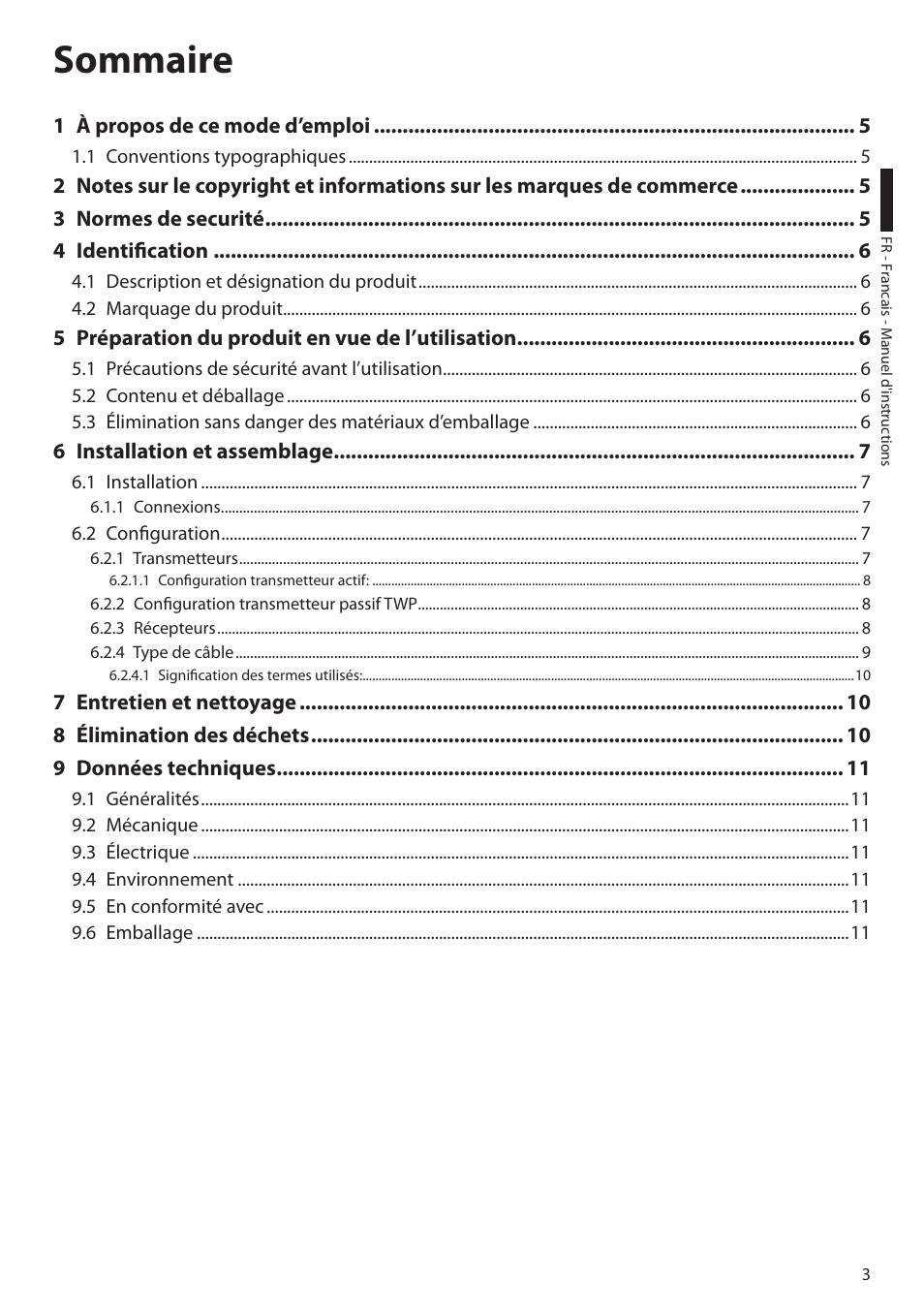 Sommaire | Videotec TW Serie User Manual | Page 29 / 52