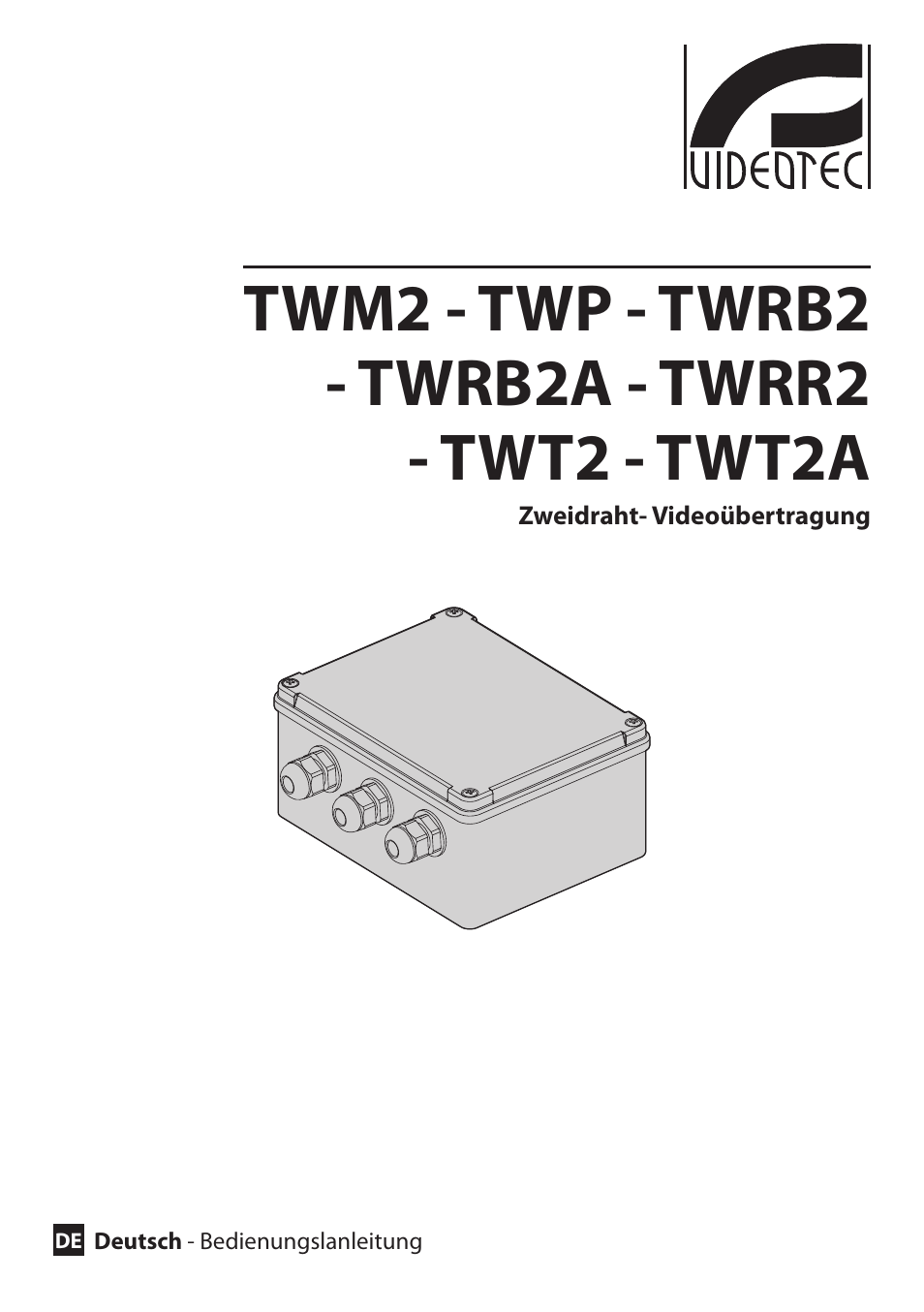 Deutsch | Videotec TW Serie User Manual | Page 39 / 52