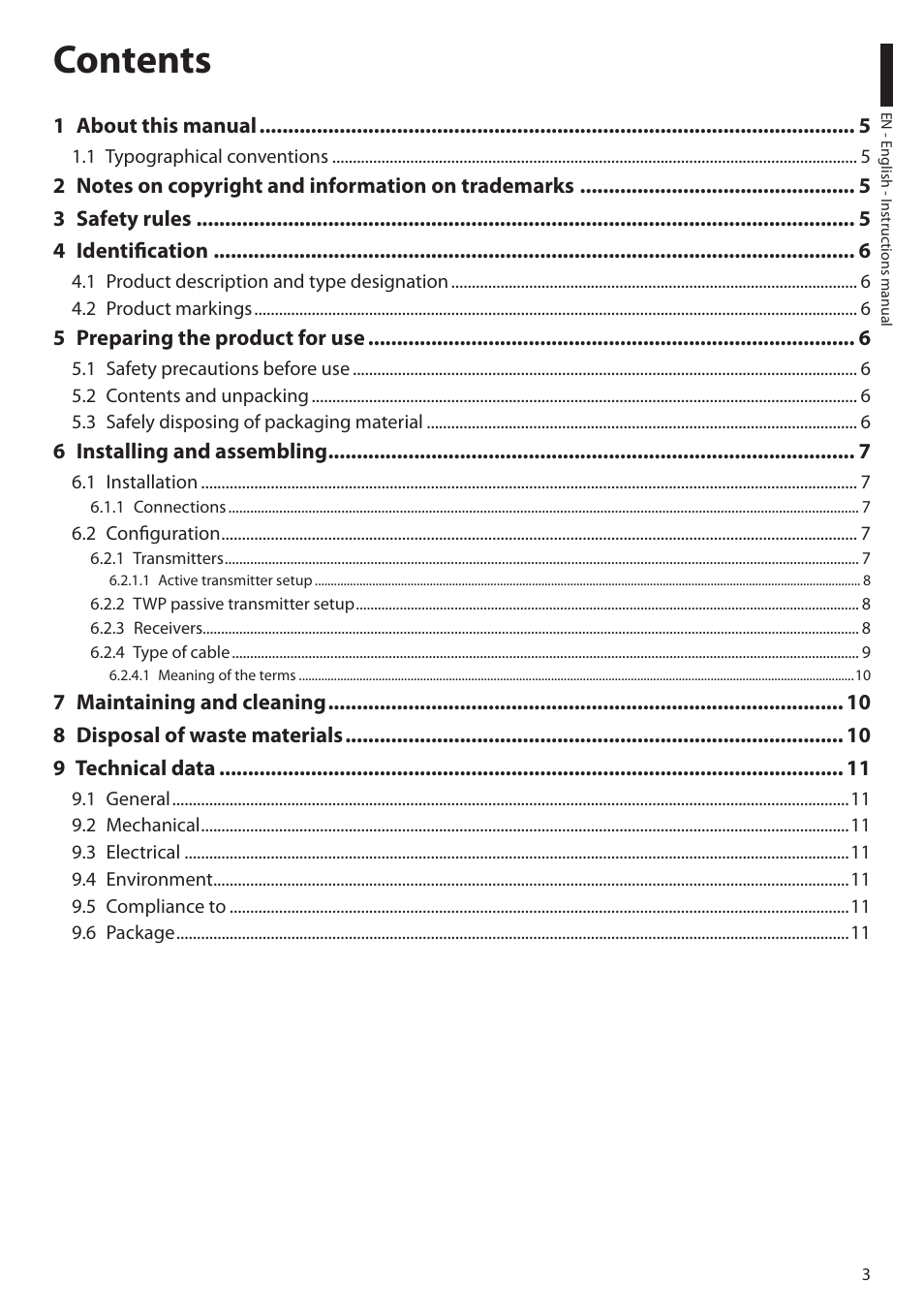 Videotec TW Serie User Manual | Page 5 / 52