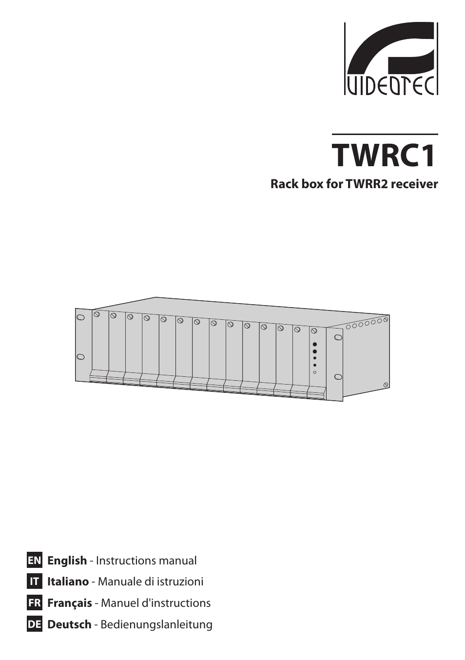 Videotec TWRC1 User Manual | 20 pages