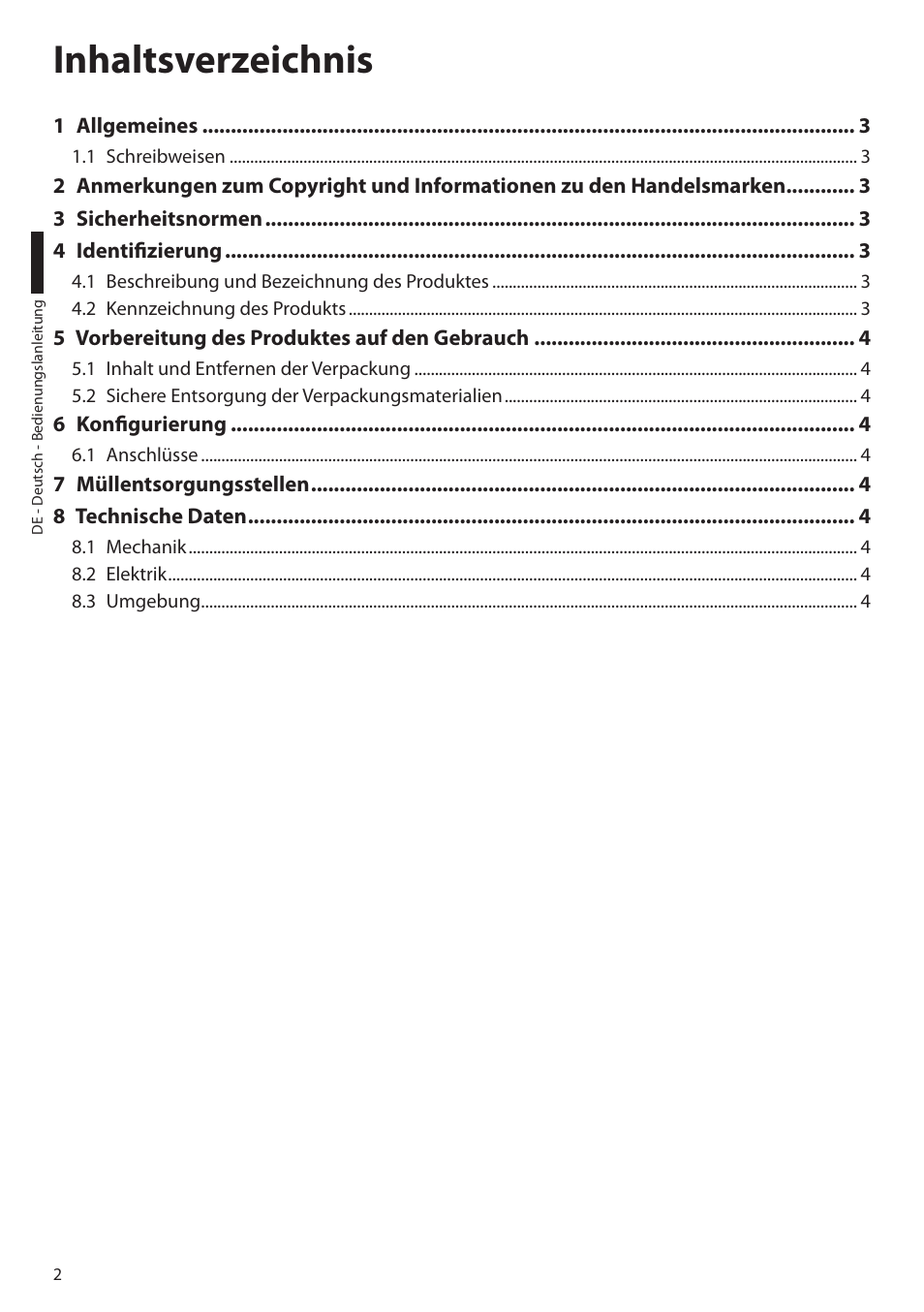 Videotec TWRC1 User Manual | Page 16 / 20