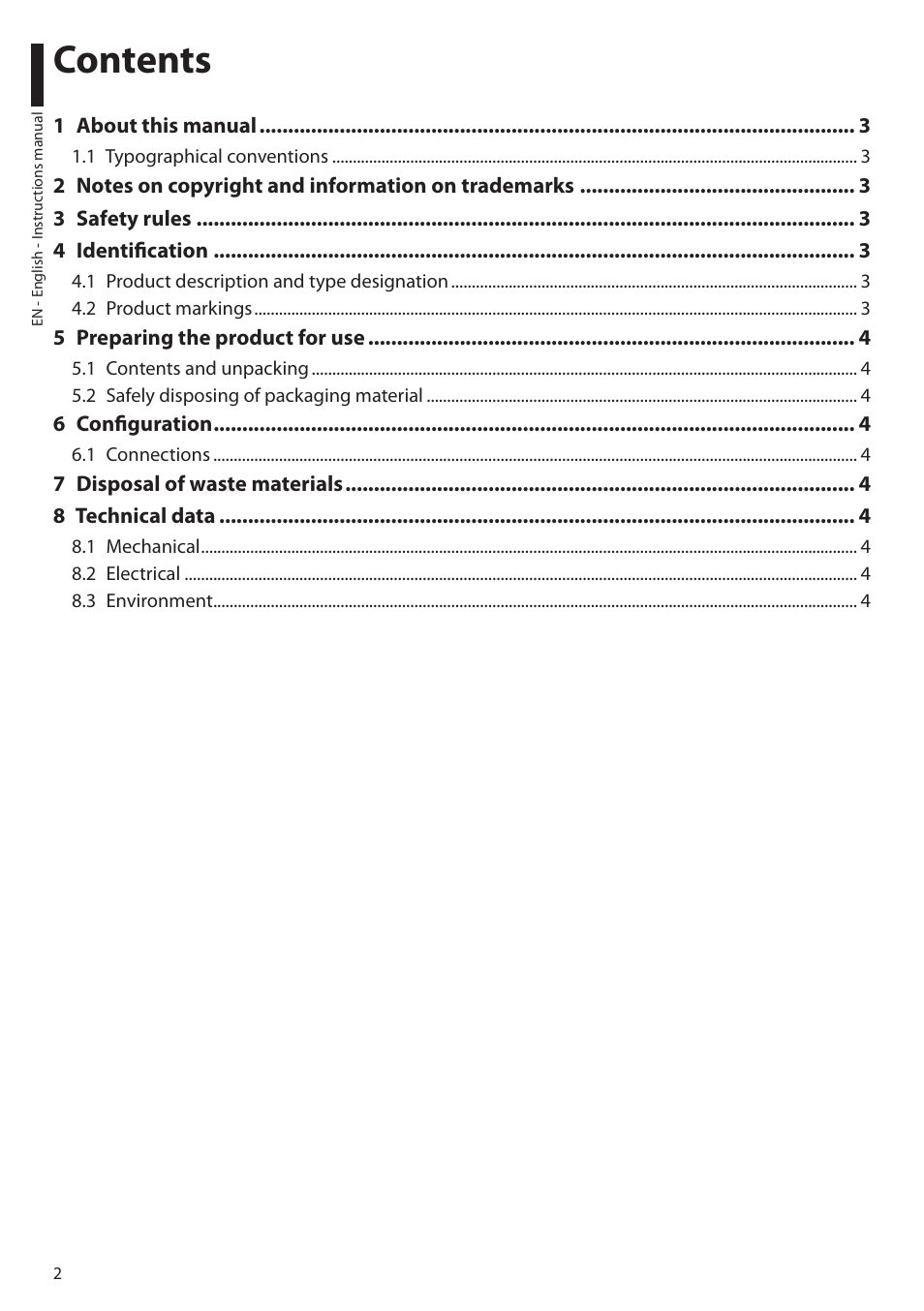 Videotec TWRC1 User Manual | Page 4 / 20