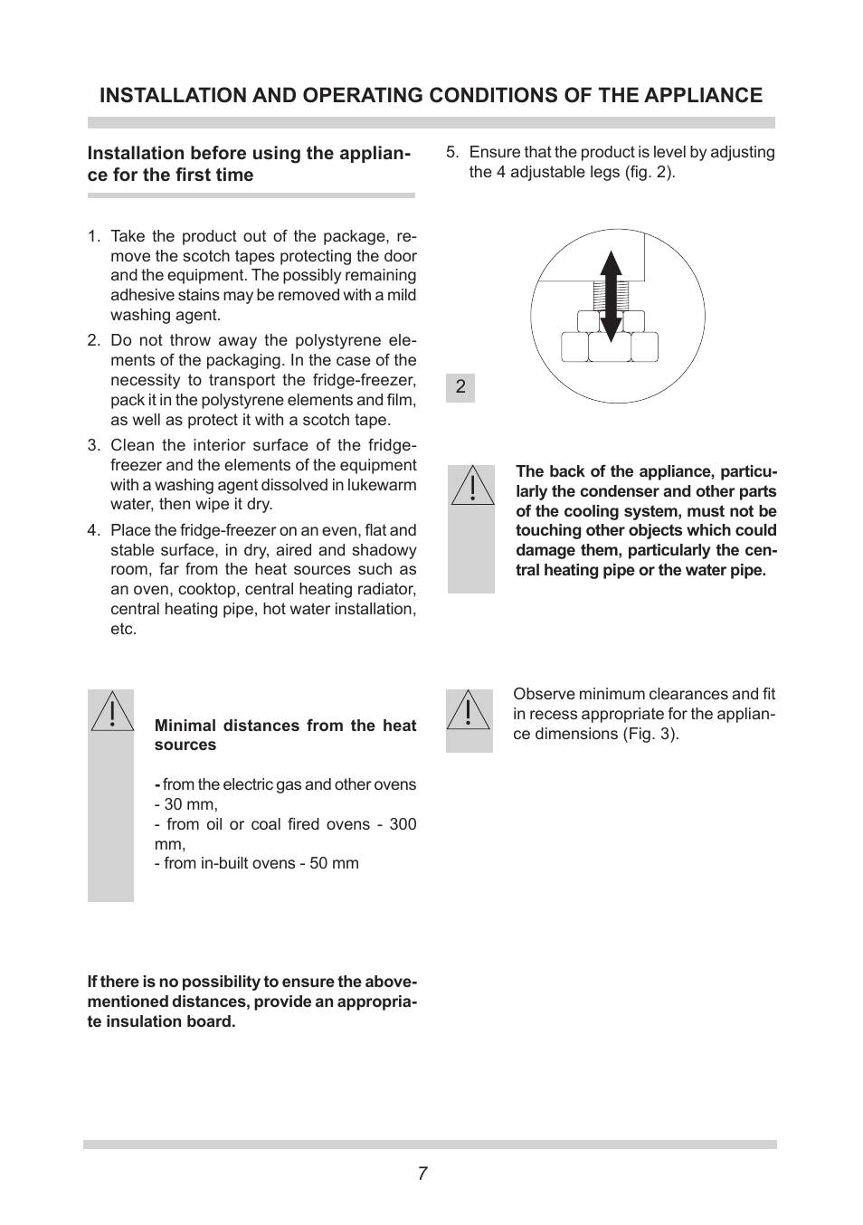 AMICA Built-in refrigerators UC150.3 EN User Manual | Page 7 / 20