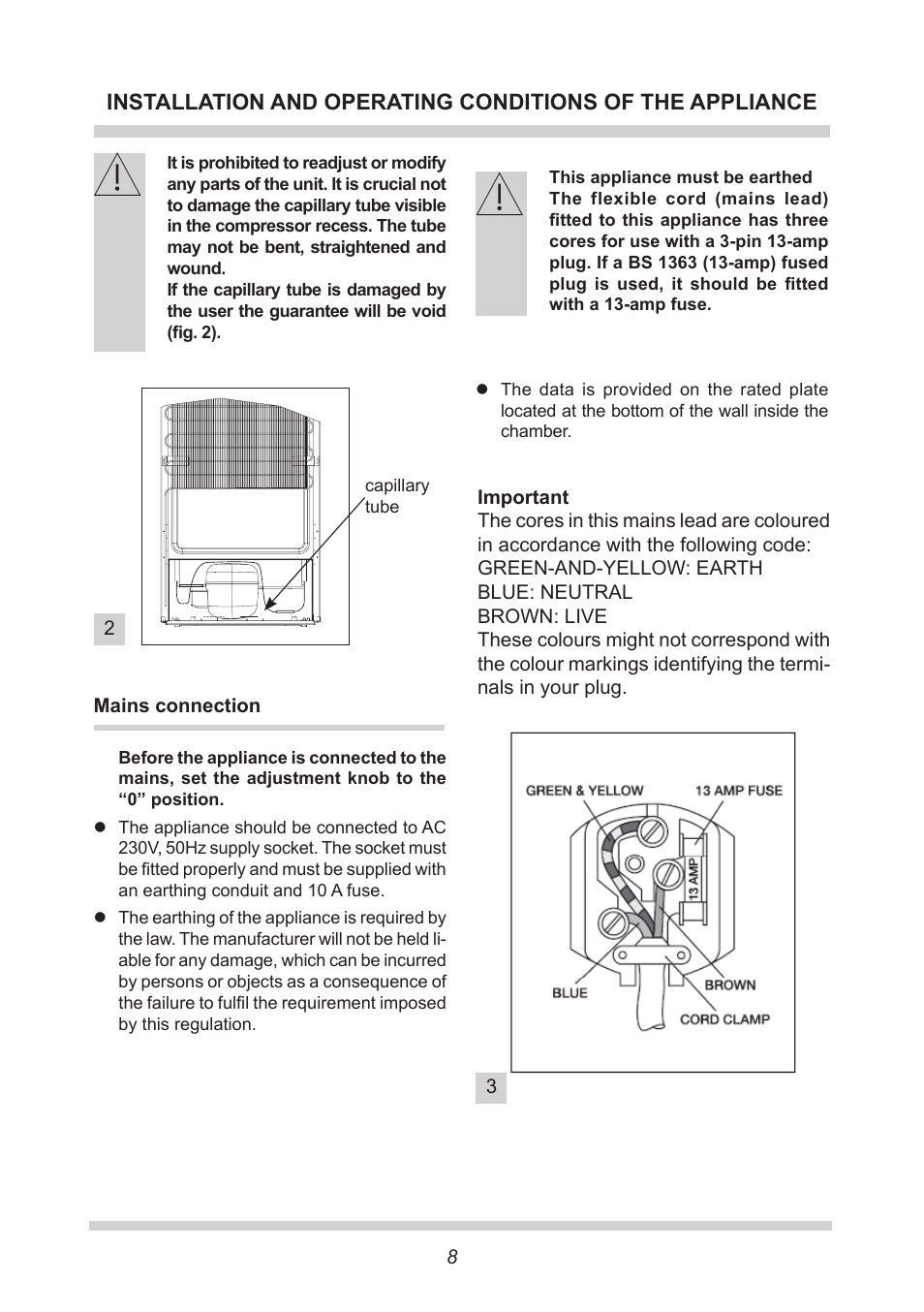 AMICA Built-in refrigerators UC150.3 EN User Manual | Page 8 / 20