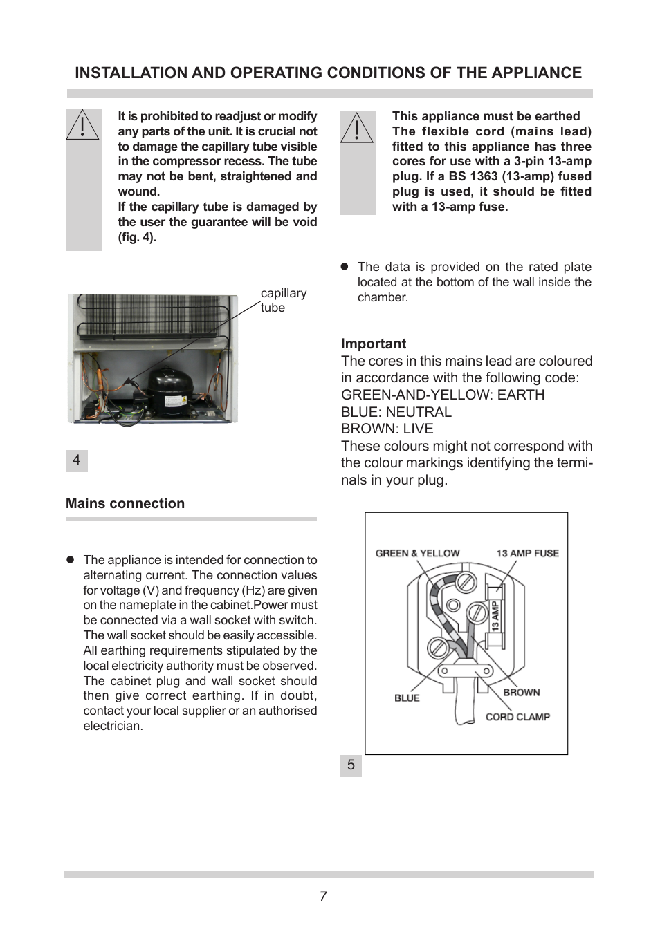 AMICA Built-in refrigerators BZ221.3 EN User Manual | Page 7 / 20