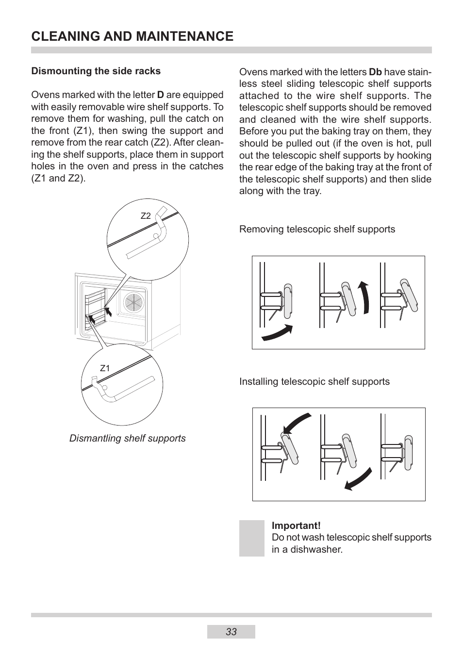Cleaning and maintenance | AMICA 1143.4TfYDX EN User Manual | Page 33 / 40