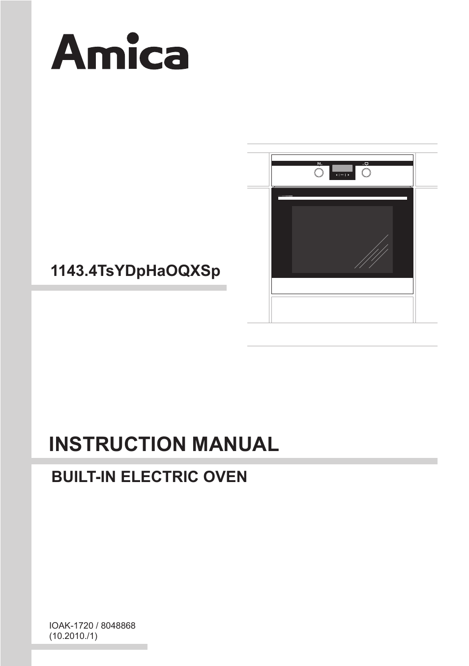 AMICA 1143.4TsYDX EN User Manual | 28 pages