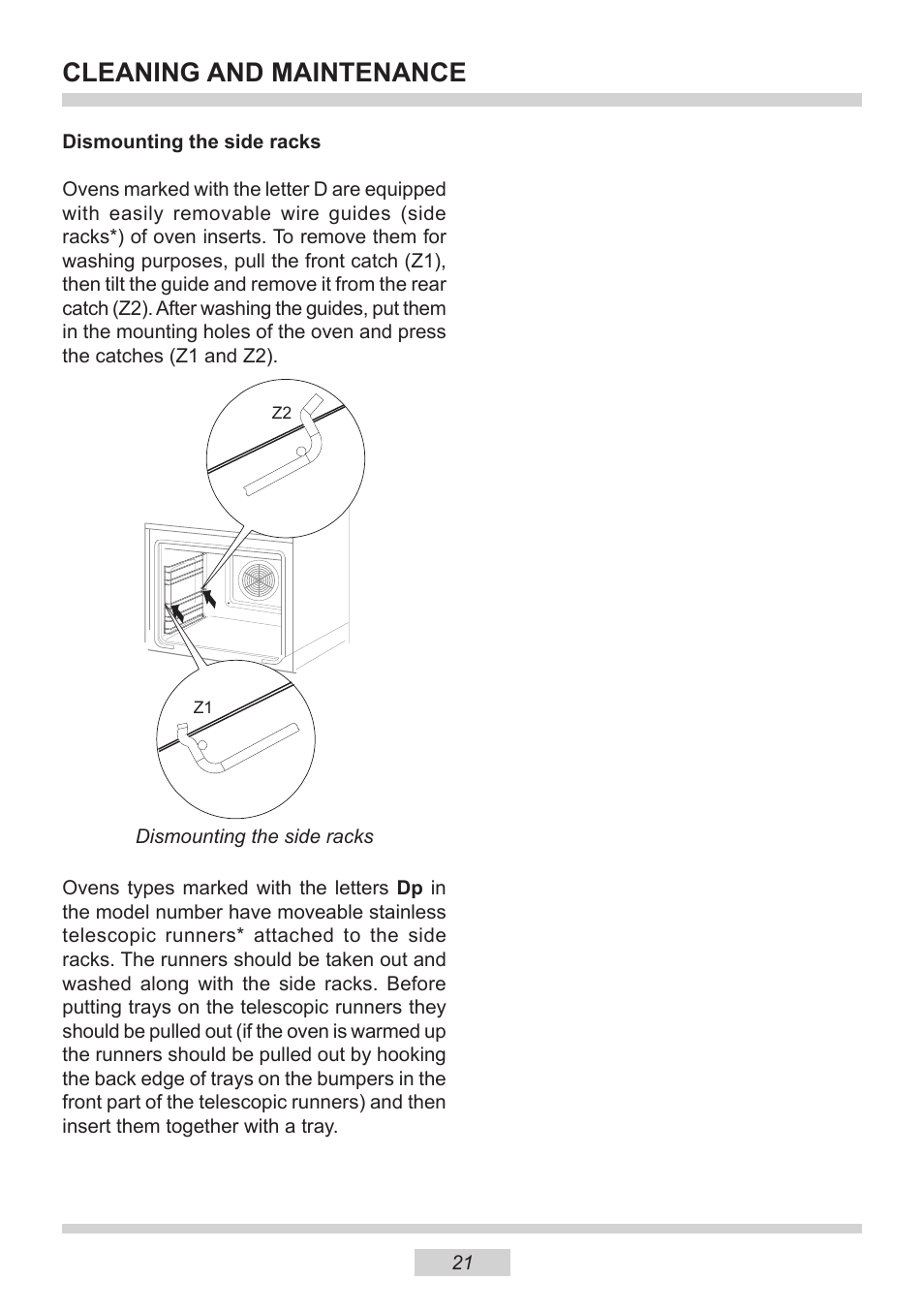 Cleaning and maintenance | AMICA 1143.4TsYDX EN User Manual | Page 21 / 28