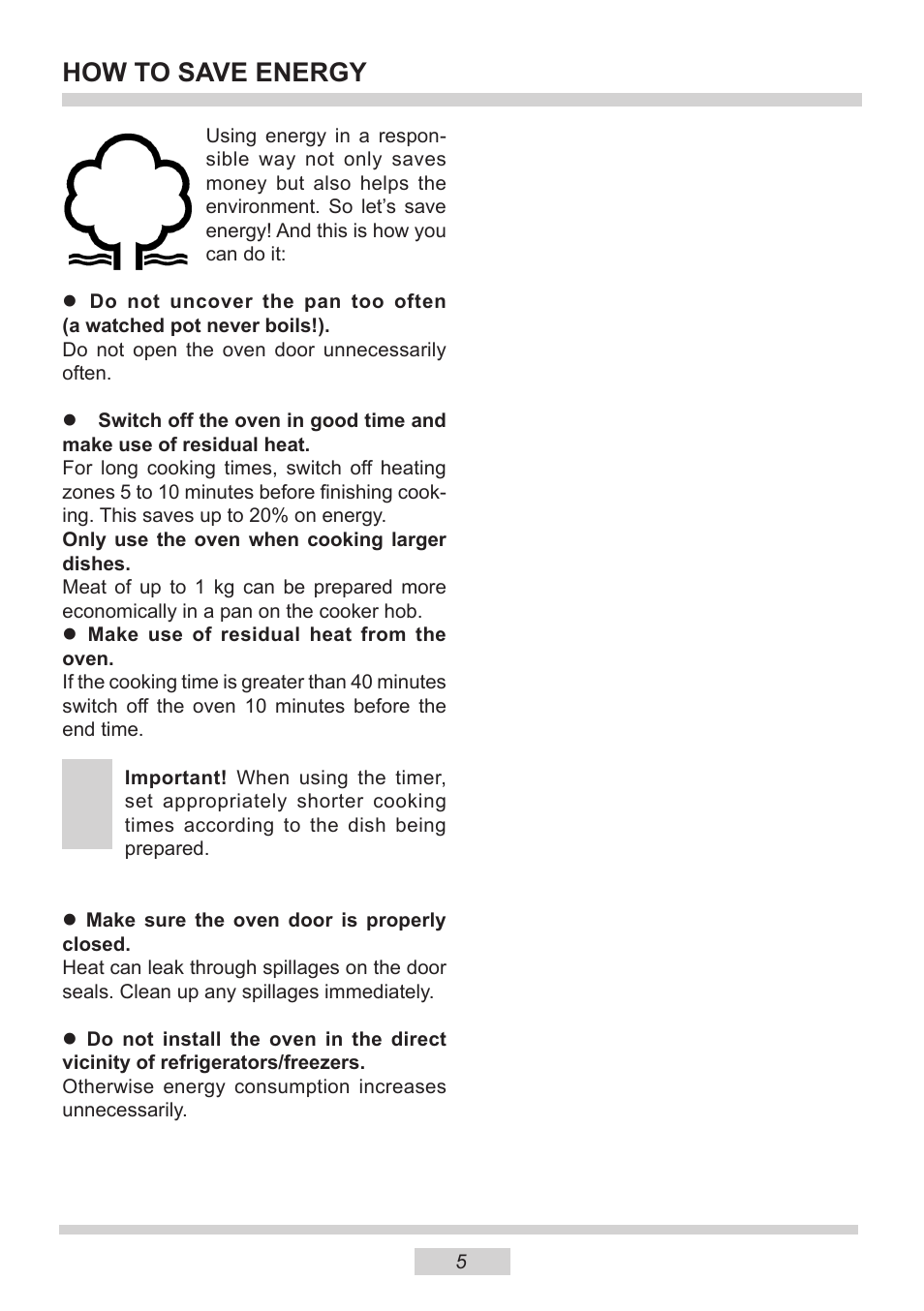 How to save energy | AMICA 1143.4TsYDX EN User Manual | Page 5 / 28