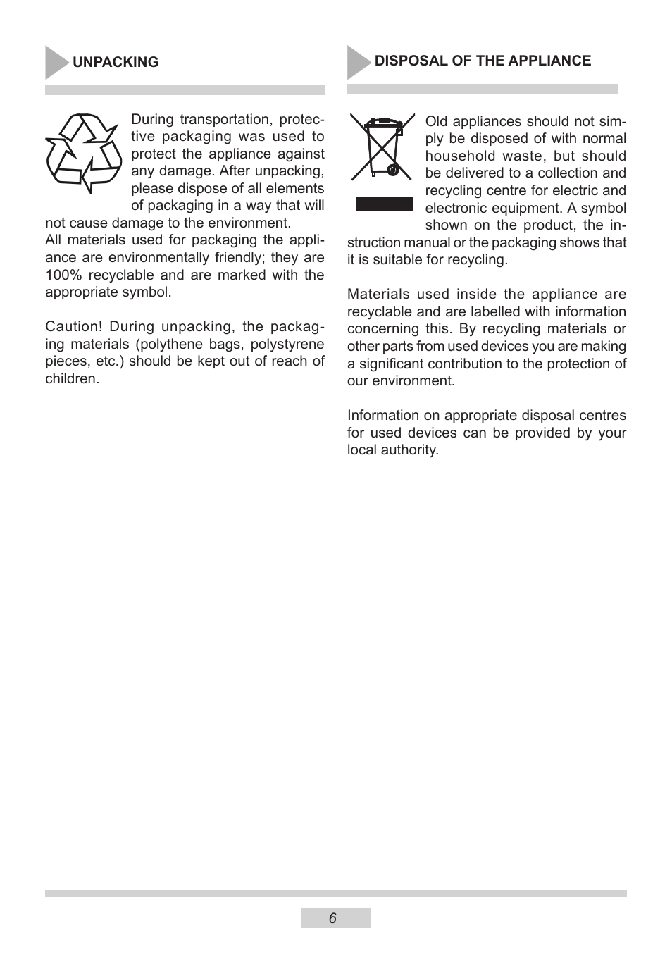 AMICA 1143.4TsYDX EN User Manual | Page 6 / 28