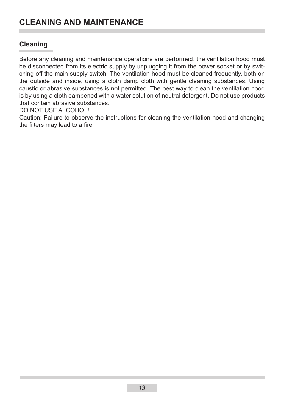 Cleaning and maintenance | AMICA OKF621G EN User Manual | Page 13 / 16