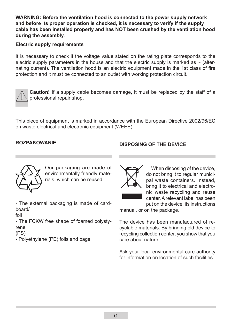 AMICA OKF621G EN User Manual | Page 6 / 16