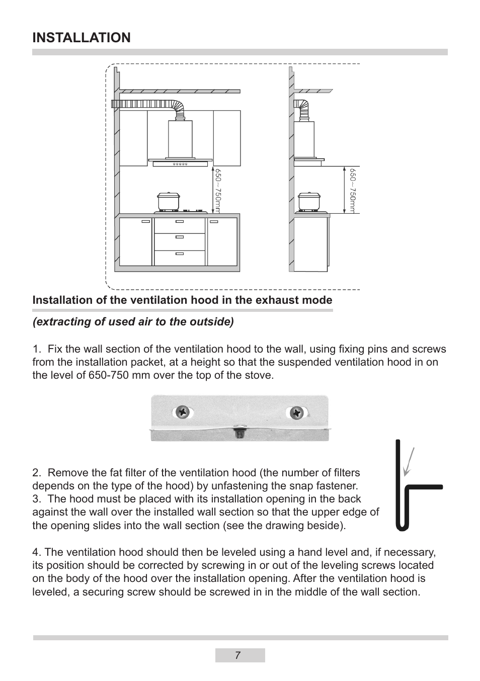 Installation | AMICA OKF621G EN User Manual | Page 7 / 16