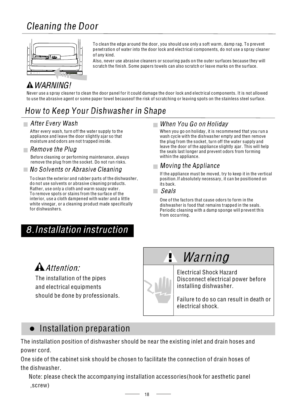 Installation preparation | AMICA ZIM427 EN User Manual | Page 20 / 29
