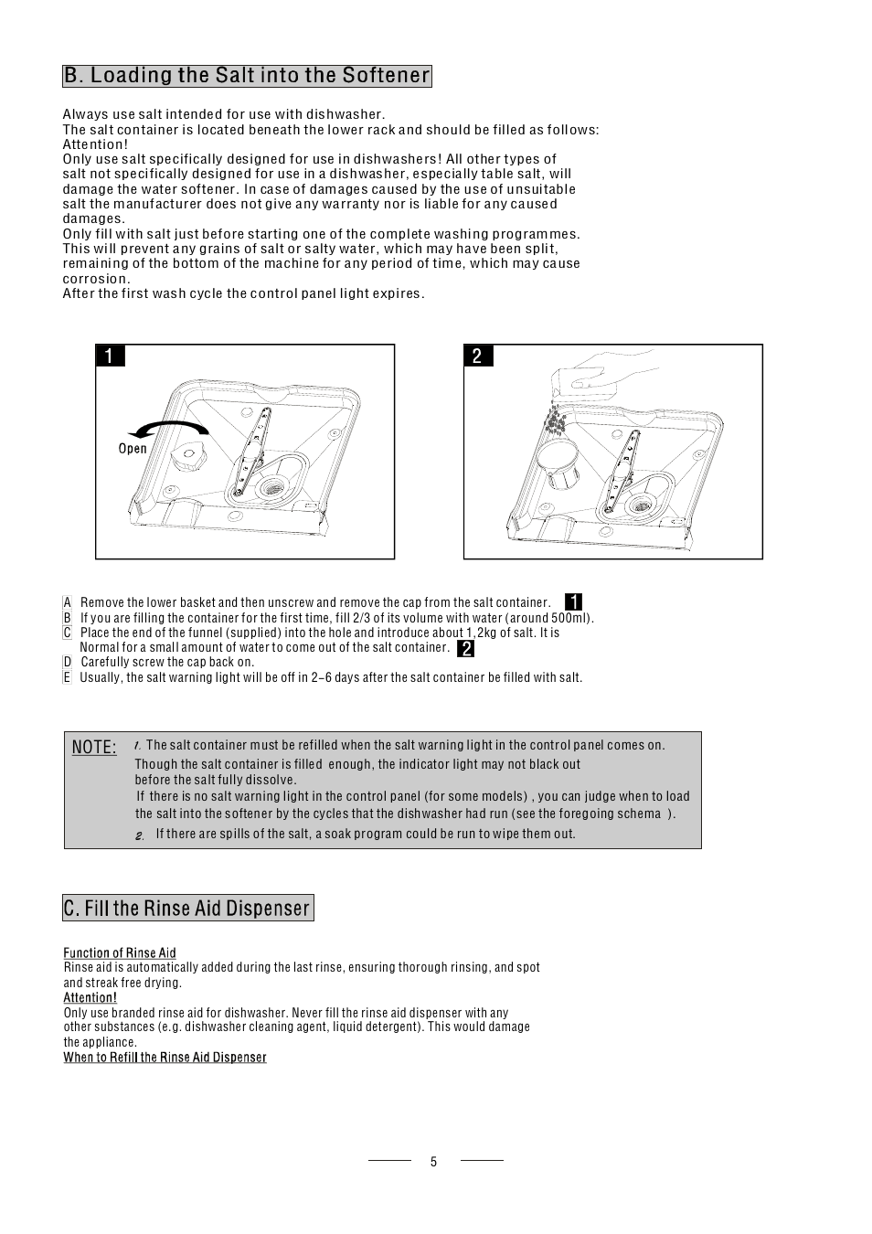 AMICA ZWM 616 W EN User Manual | Page 7 / 26