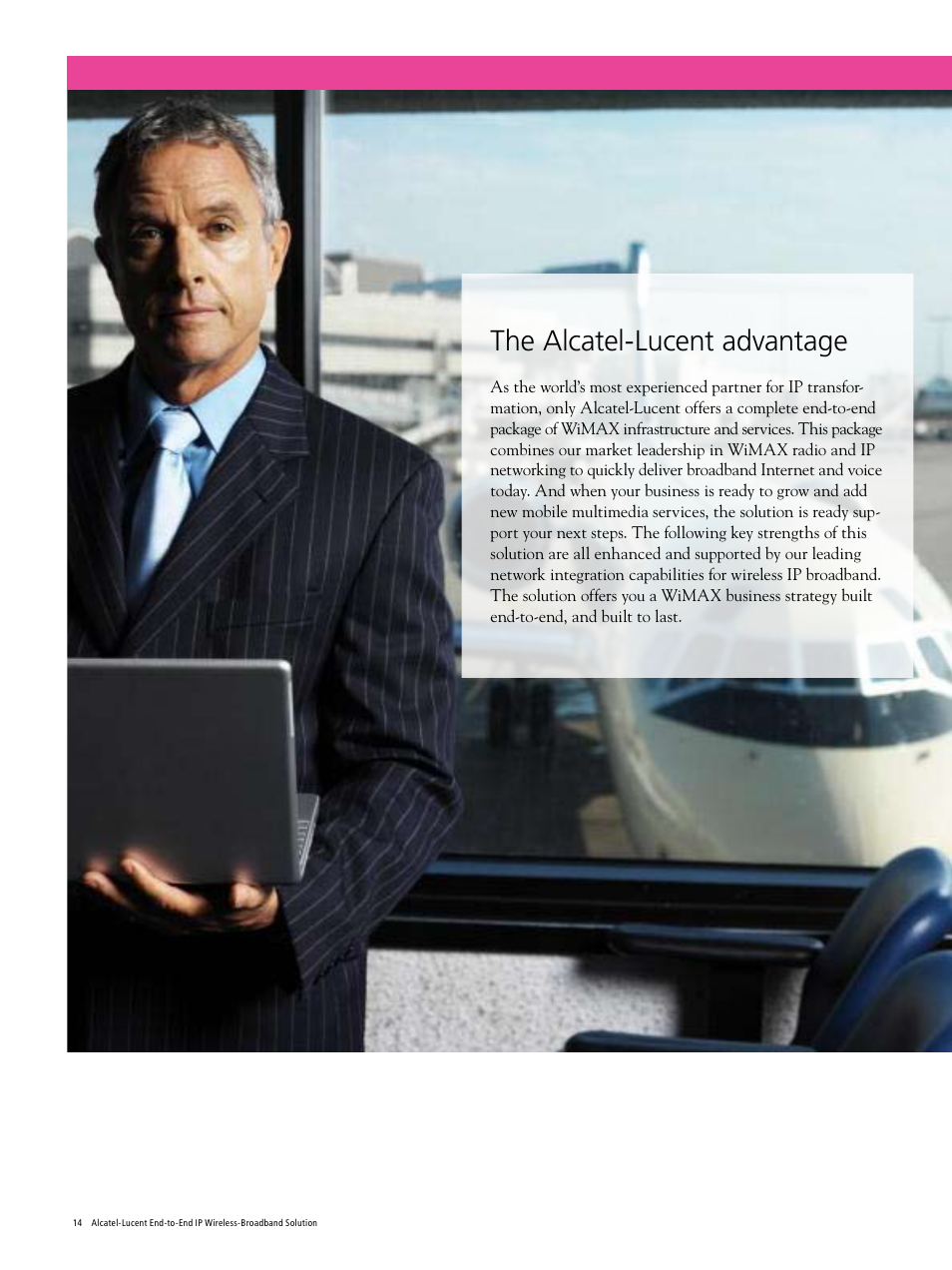 The alcatel-lucent advantage | Alcatel-Lucent Wireless Broadband User Manual | Page 14 / 16