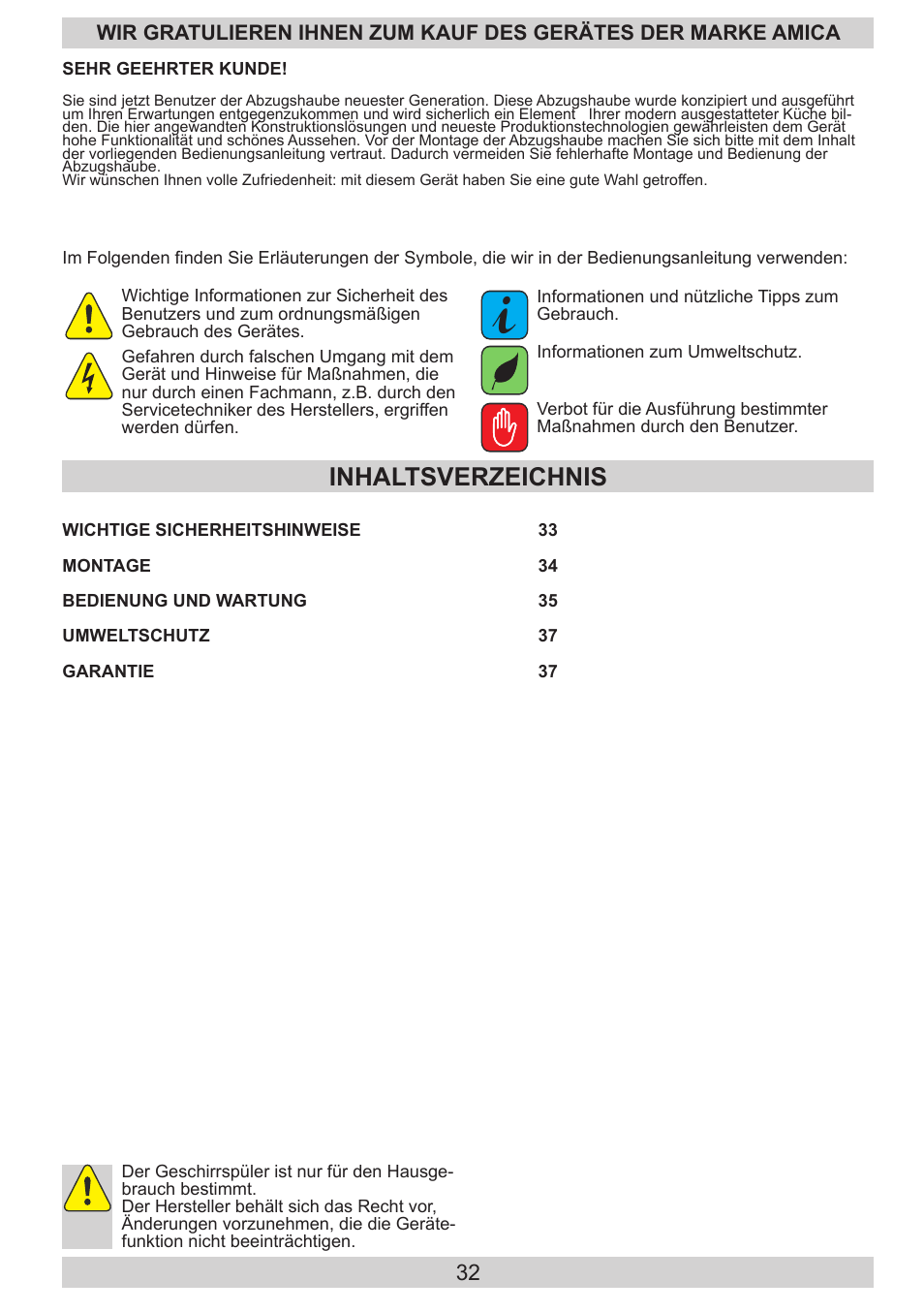AMICA KH 17212 E DE User Manual | Page 32 / 42